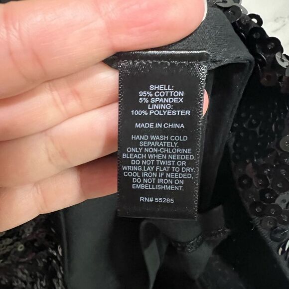 Express Black and Gold Sequin Mini Dress - Picture 3 of 6